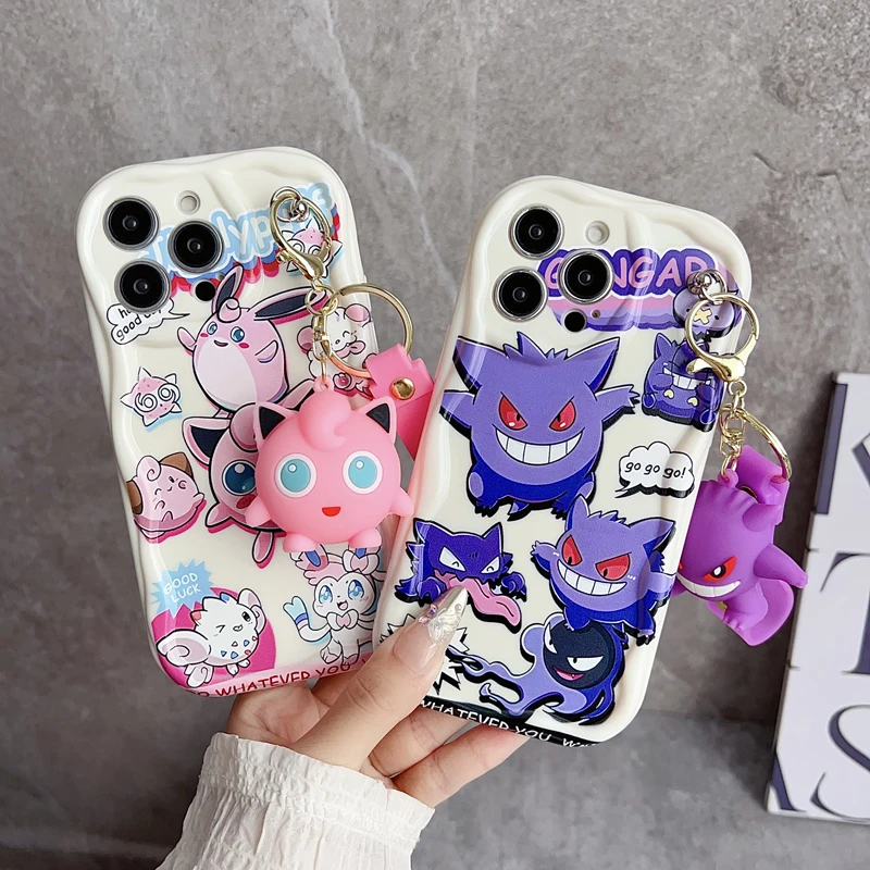 Para Xiaomi Redmi 9 10 12 13 14 A C Note 9 10 11 12 13 14 Pro S Monsters Wave funda con llavero - imagen 3