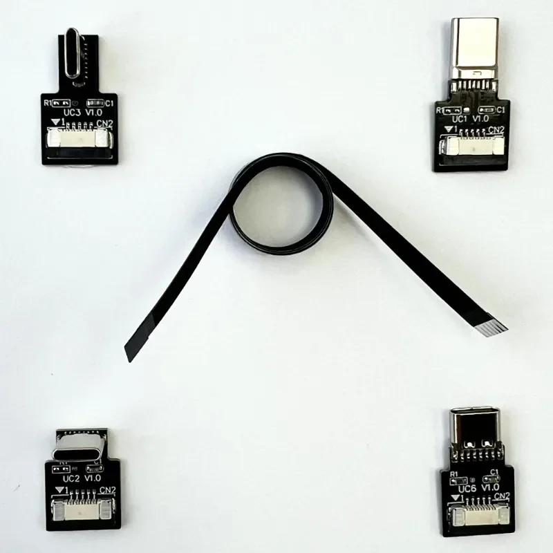 FPC súper plano Flexible ángulo recto 90 codo tipo A/USB-C/Micro-B/Mini-B macho FPV carga de datos conector USB2.0 Cable adaptador FFC - imagen 4