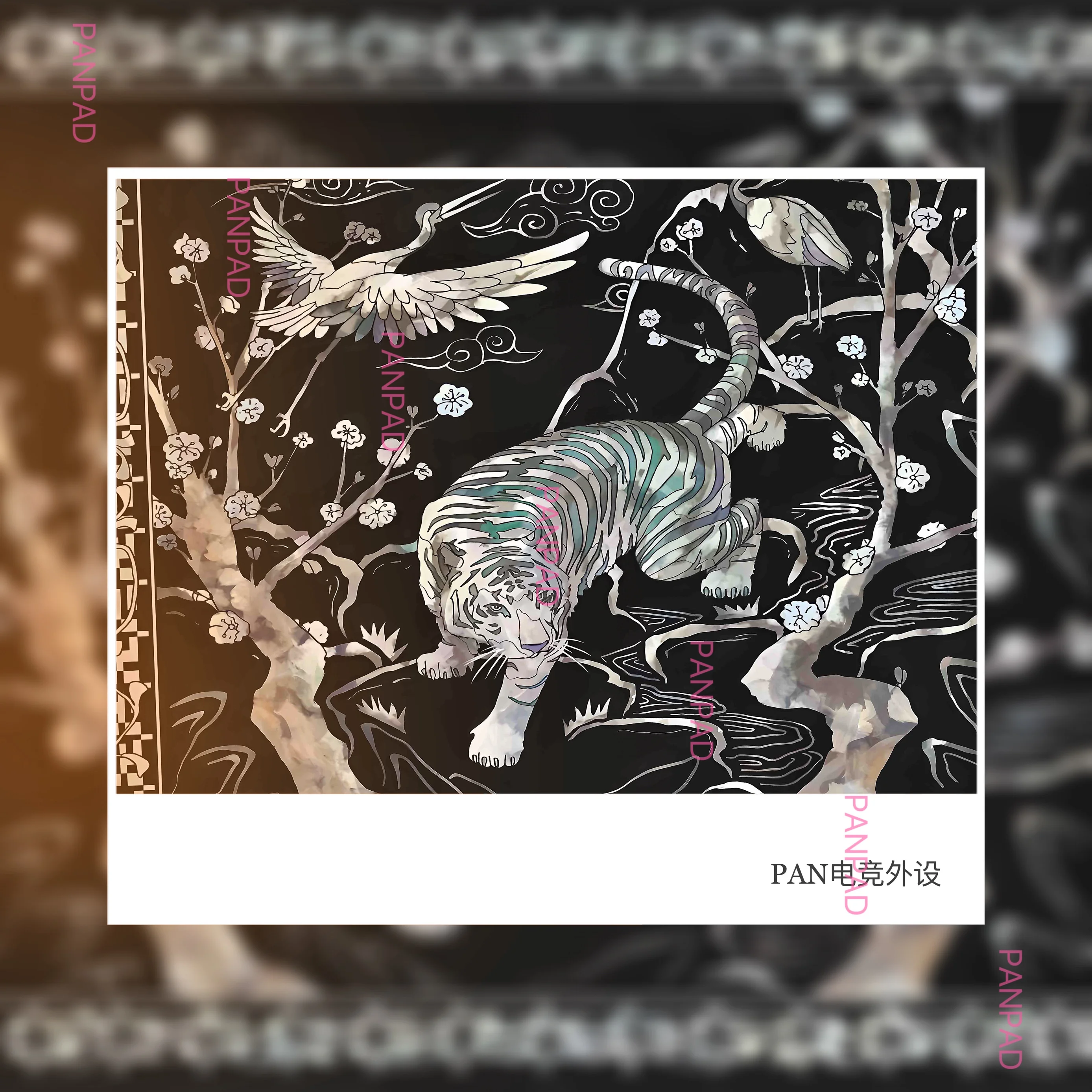 Alfombrilla de ratón de cristal Gamesense Sonar Minhwa, versión de copia de tigre, deportes electrónicos, alfombrilla deslizante grande de 500x400mm, alfombrilla de ratón de vidrio templado personalizada