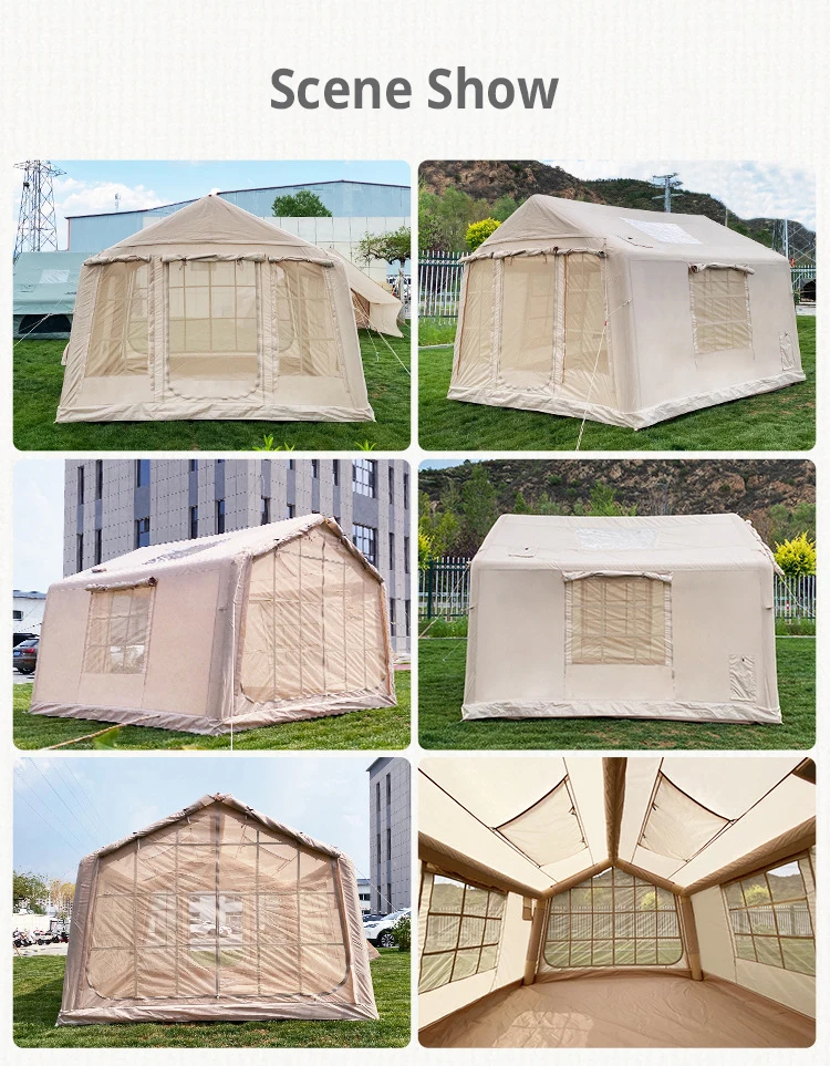 Tienda de campaña inflable de la temporada del espacio grande de 13 metros cuadrados 4 para la familia al aire libre - imagen 4