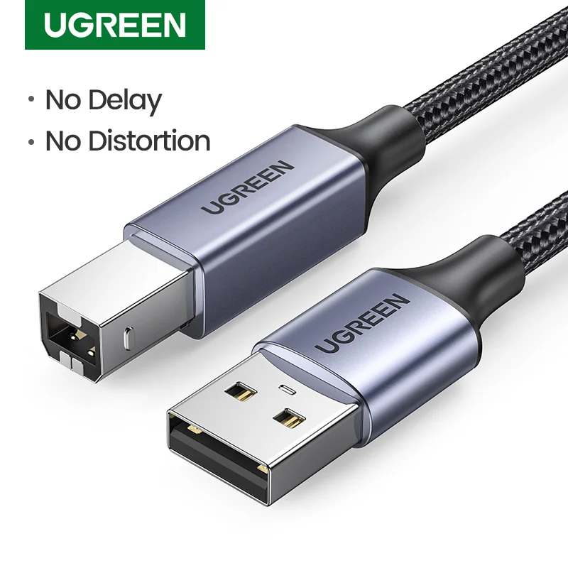 Cable de impresora USB Ugreen USB tipo B macho a un macho Cable USB 3,0 2,0 para impresora de etiquetas Canon Epson HP ZJiang impresora USB DAC