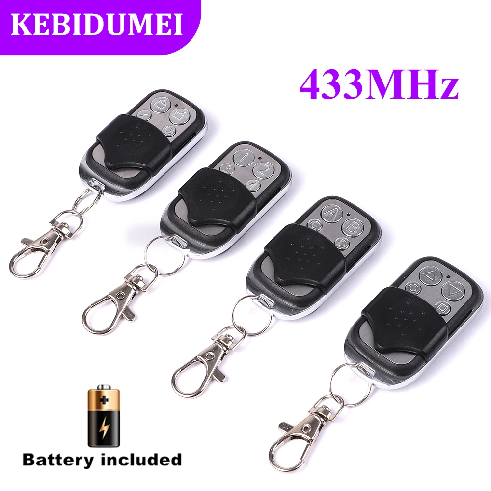 Clon de 433MHz, duplicador de copia de Control remoto, 4 botones, RF, inalámbrico, eléctrico, puerta de garaje, transmisor remoto
