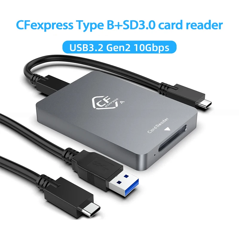 UTHAI CR349 Accesorios para computadora portátil USB 3.2 Gen2 Cámara de 10 Gbps CFexpress Tipo A Tarjeta de Memoria Cámara SD Lector de Tarjetas 2 en 1 - imagen 5