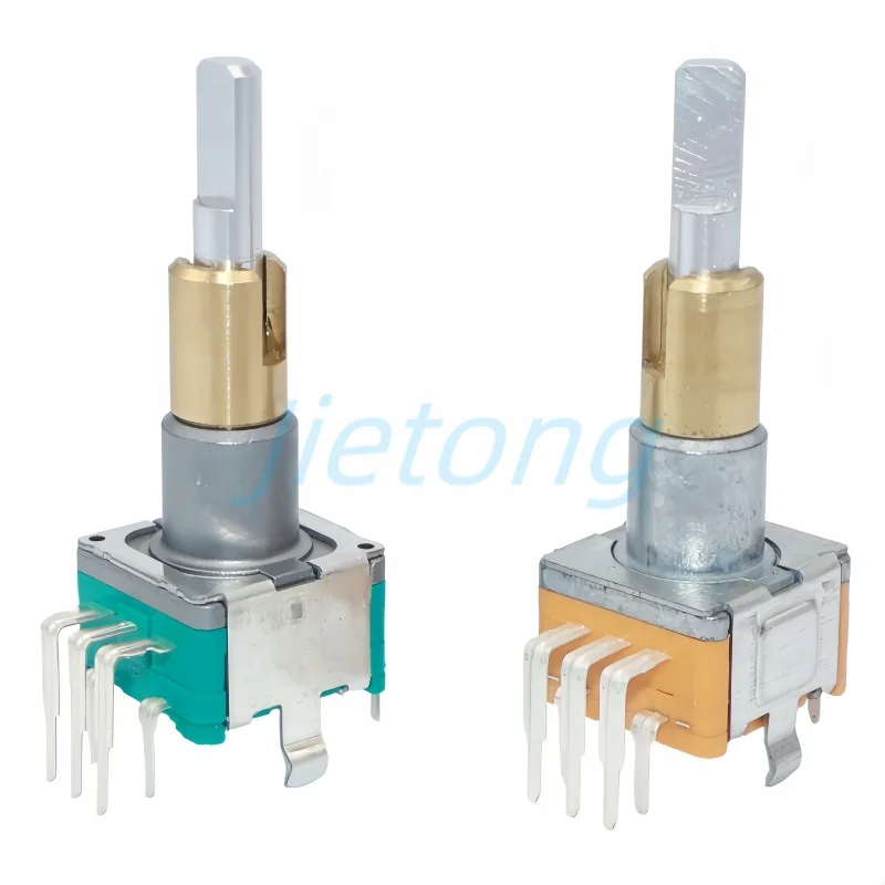 1 unidad EC11EBB24C03 tapas codificadoras de eje doble con potenciómetro de interruptor de botón 8 pines mango de 30 posiciones tapas de aleación de aluminio de 25mm - imagen 2