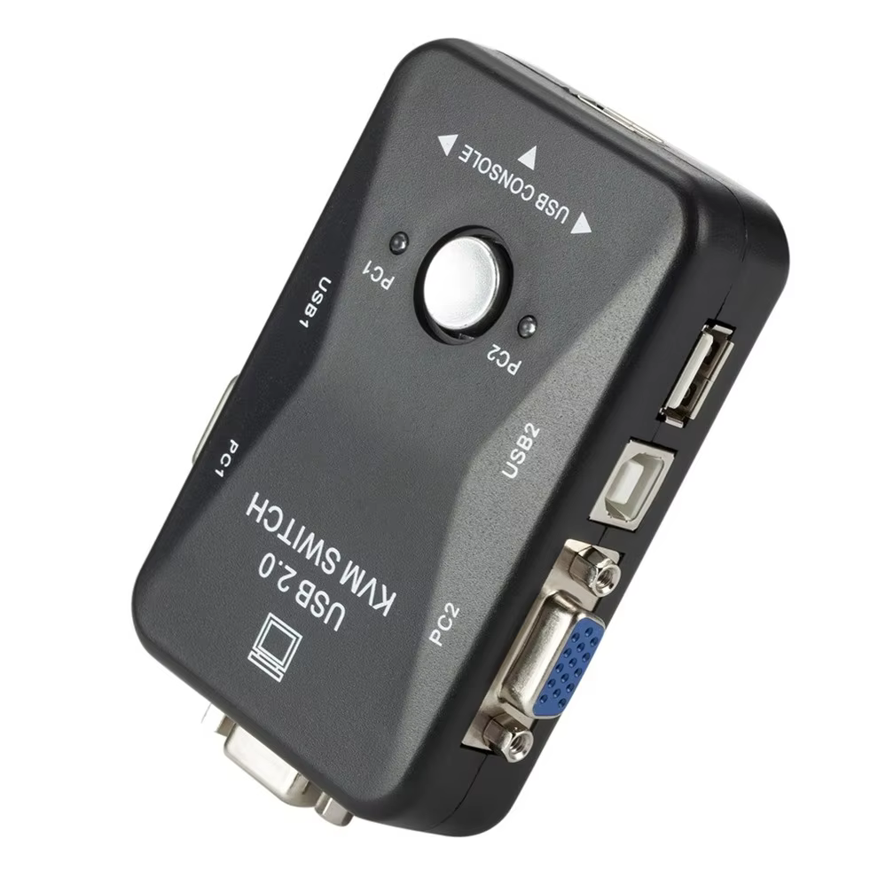 LccKaa KVM USB 2.0 - 2 Puertos VGA SVGA para Ratón y Teclado - imagen 5