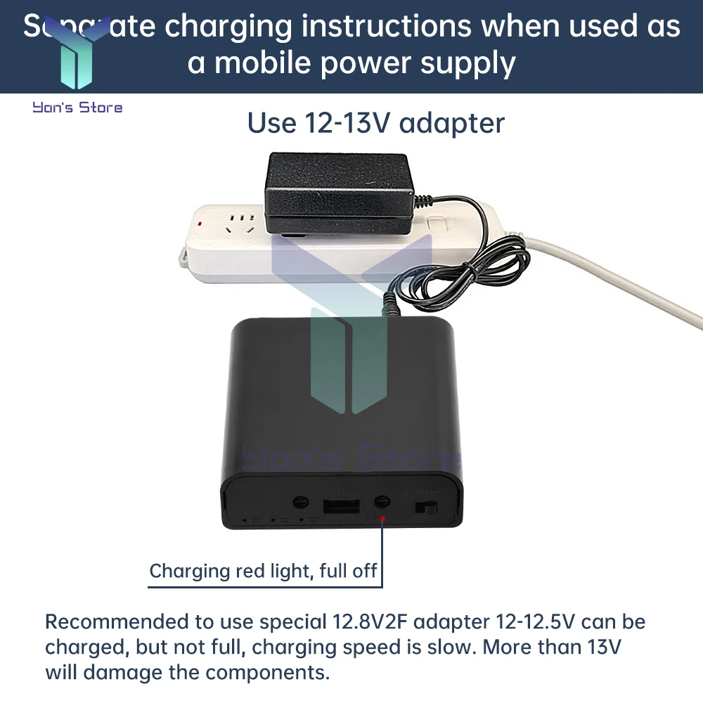Kit gratuito de soldadura de batería de litio UPS de 5V, 9V, 12V, caja de batería sin soldadura 18650 de 3 bits para enrutador, caja de fuente de alimentación de módem óptico - imagen 5