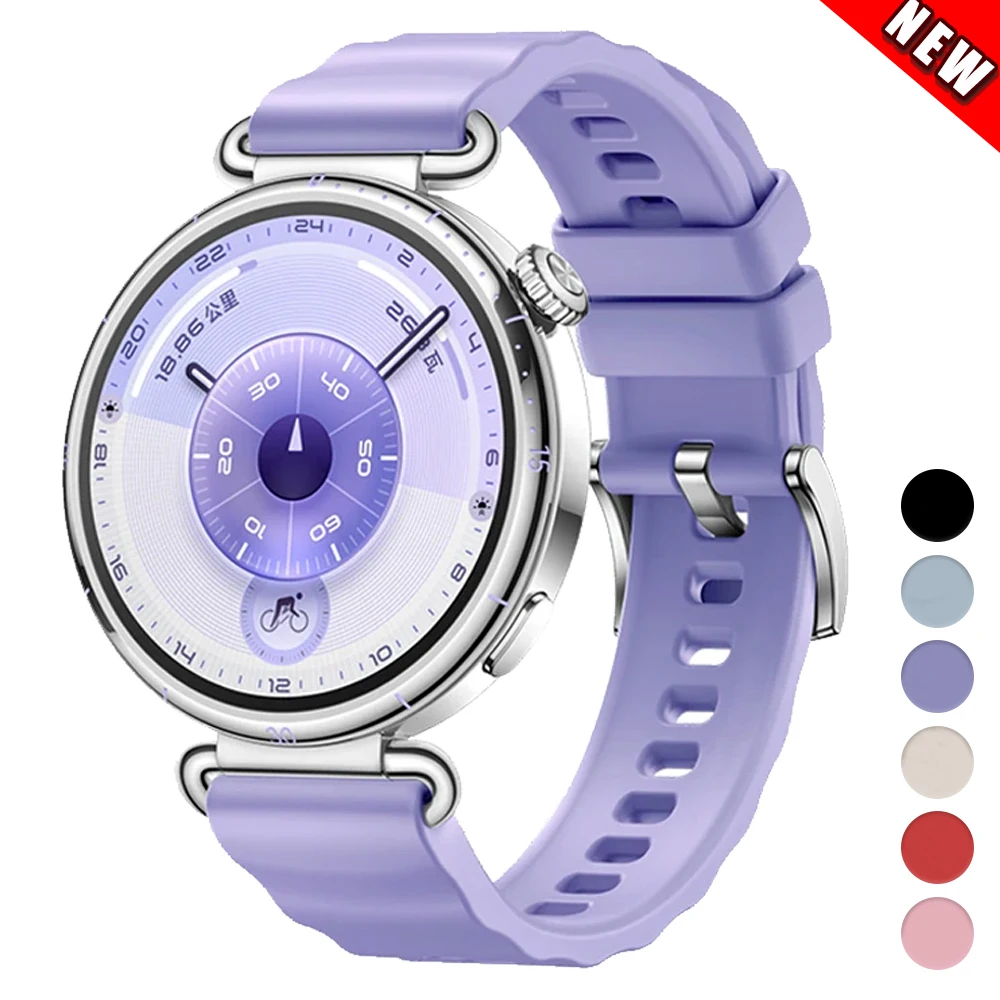 Correa deportiva de silicona de 18mm para HUAWEI Watch GT6, pulseras de 41mm para HUAWEI Watch GT5 Pro 42mm GT5 GT4 41mm, pulsera inteligente