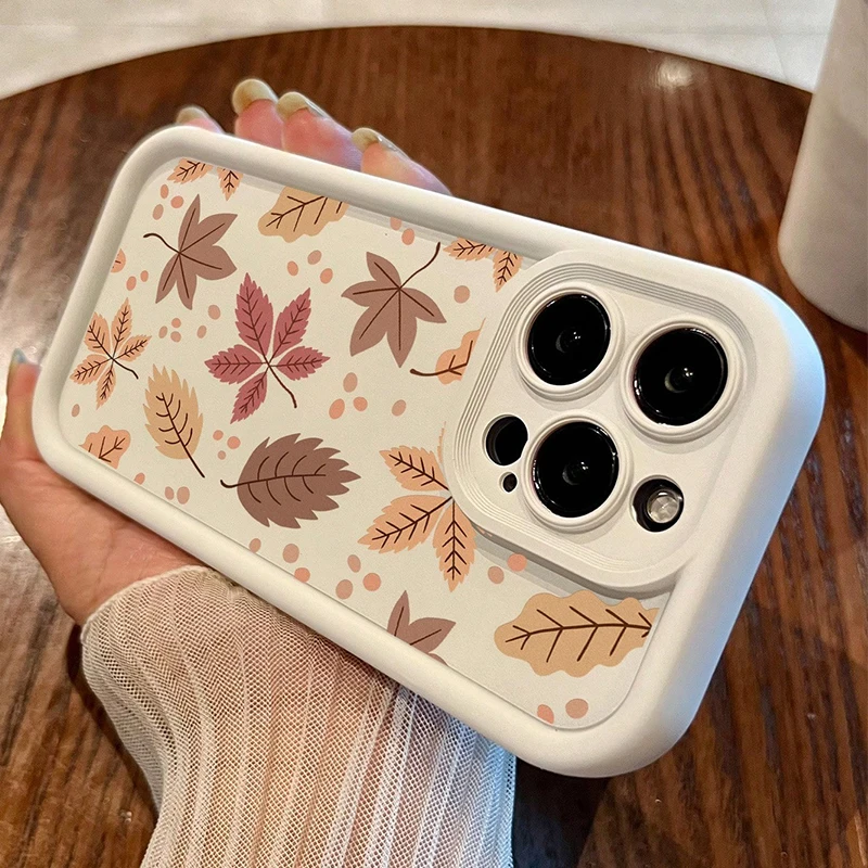 Funda de teléfono artística con hojas de arce Vintage para Xiaomi Poco F7 F6 F5 X6 X5 X3 X7 M6 Pro, funda suave de TPU a prueba de golpes - imagen 3