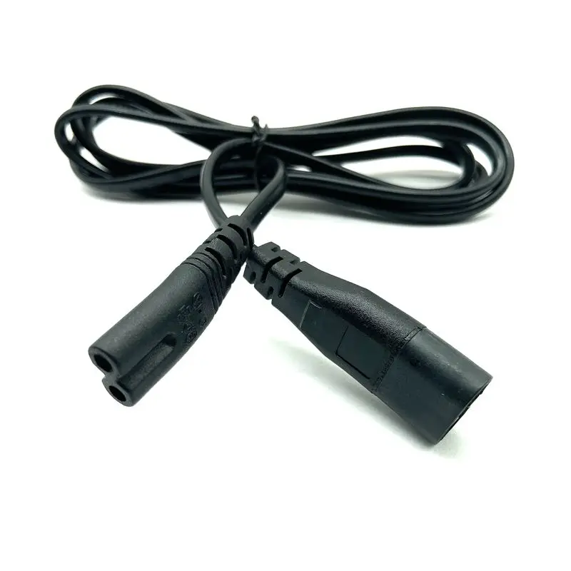 1 unidad IEC 320 C8 2 pines macho a C7 Cable de alimentación hembra IEC 320 C7 a C8 cables de extensión C8 macho a C7 Cable hembra 0,3 m 0,8 m 1,5 m - imagen 4