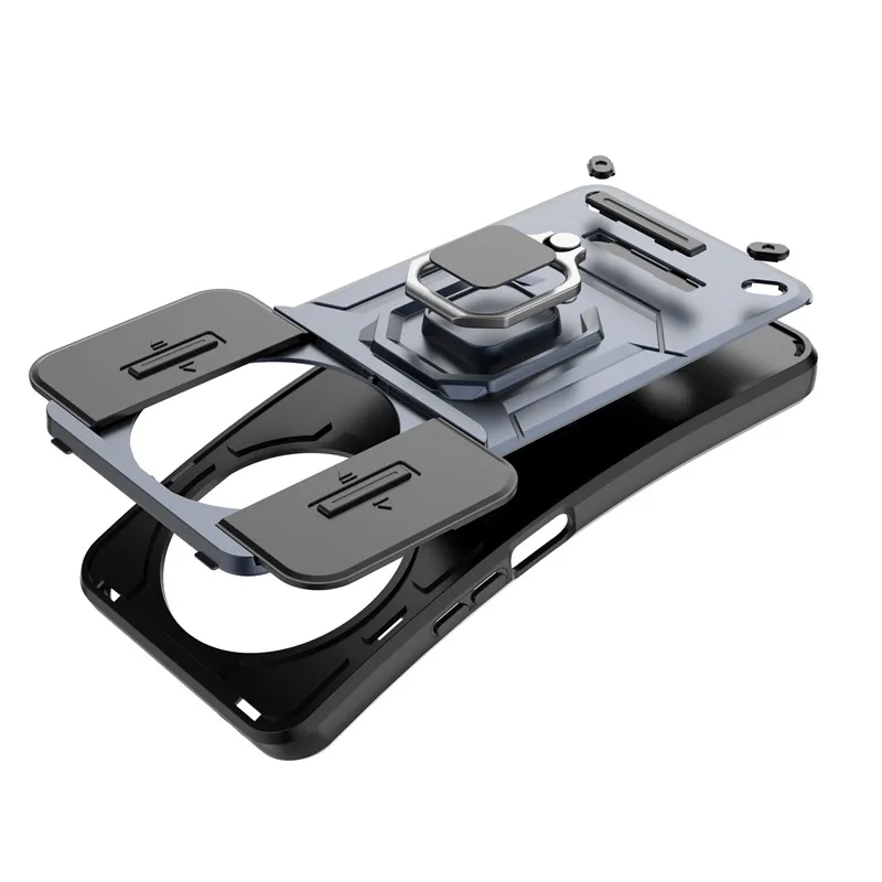 Para Honor X9c Funda Honor Magic7 Lite Funda deslizante Protector de cámara soporte de anillo de parachoques Fundas protectoras de teléfono en Honor X9c Funda - imagen 5