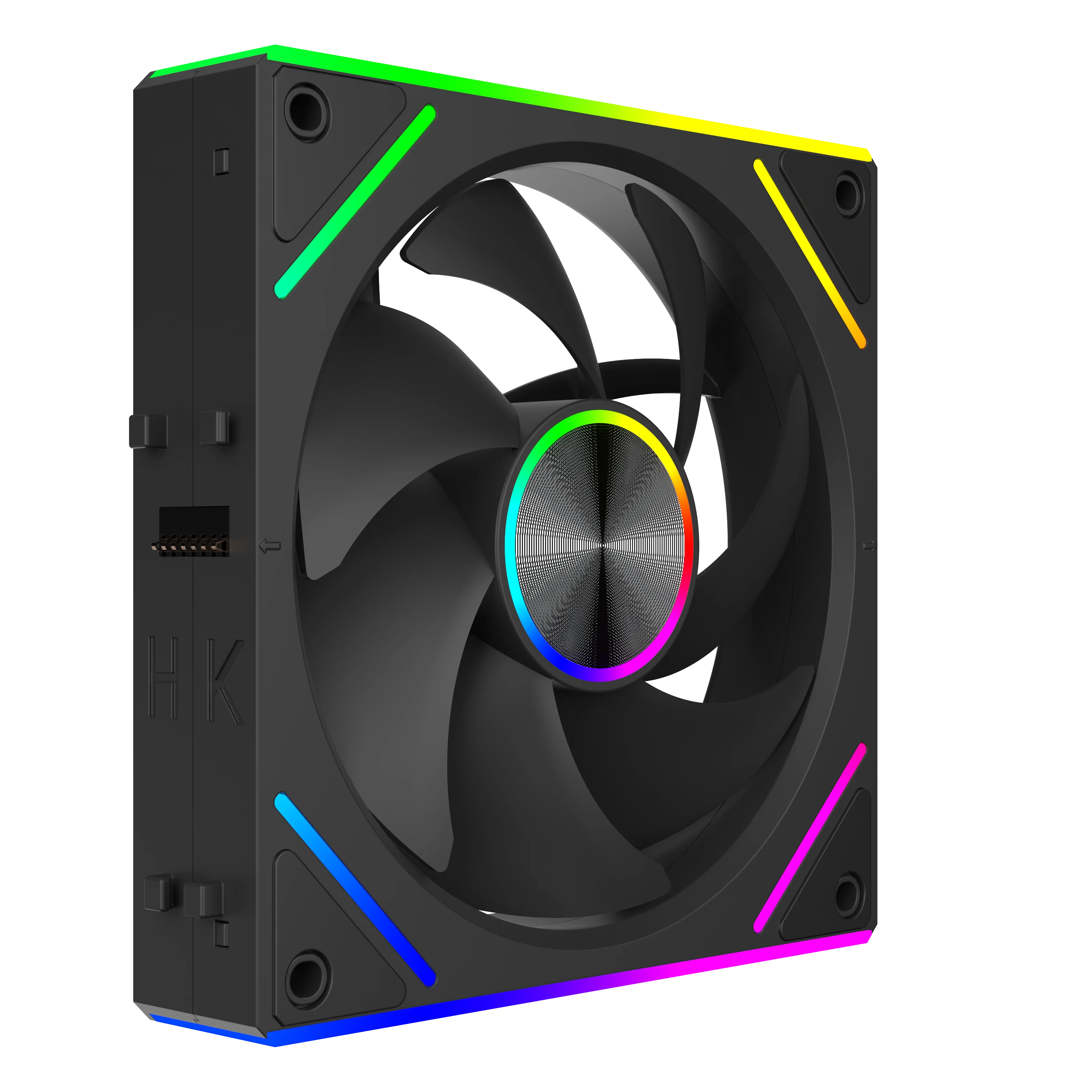 UPSIREN WF-3 120mm caja de empalme sin cables ventilador placa base sincronización de luz 4PIN PWM eje central CD diseño de textura 12CM - imagen 3