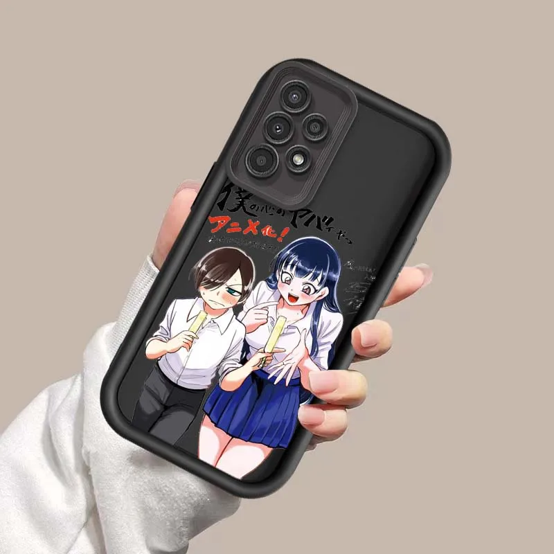 Anime los peligros en mi corazón para Samsung Galaxy A73 A72 A71 A56 A55 A35 A25 A54 A53 A52 A51 A32 funda de teléfono con escalera ocular - imagen 4