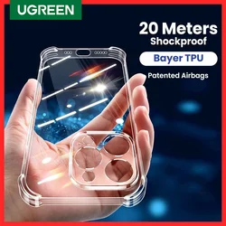 UGREEN-funda protectora de TPU para iPhone, carcasa transparente a prueba de golpes para iPhone 15, 14, 13 Pro Max, 15pro