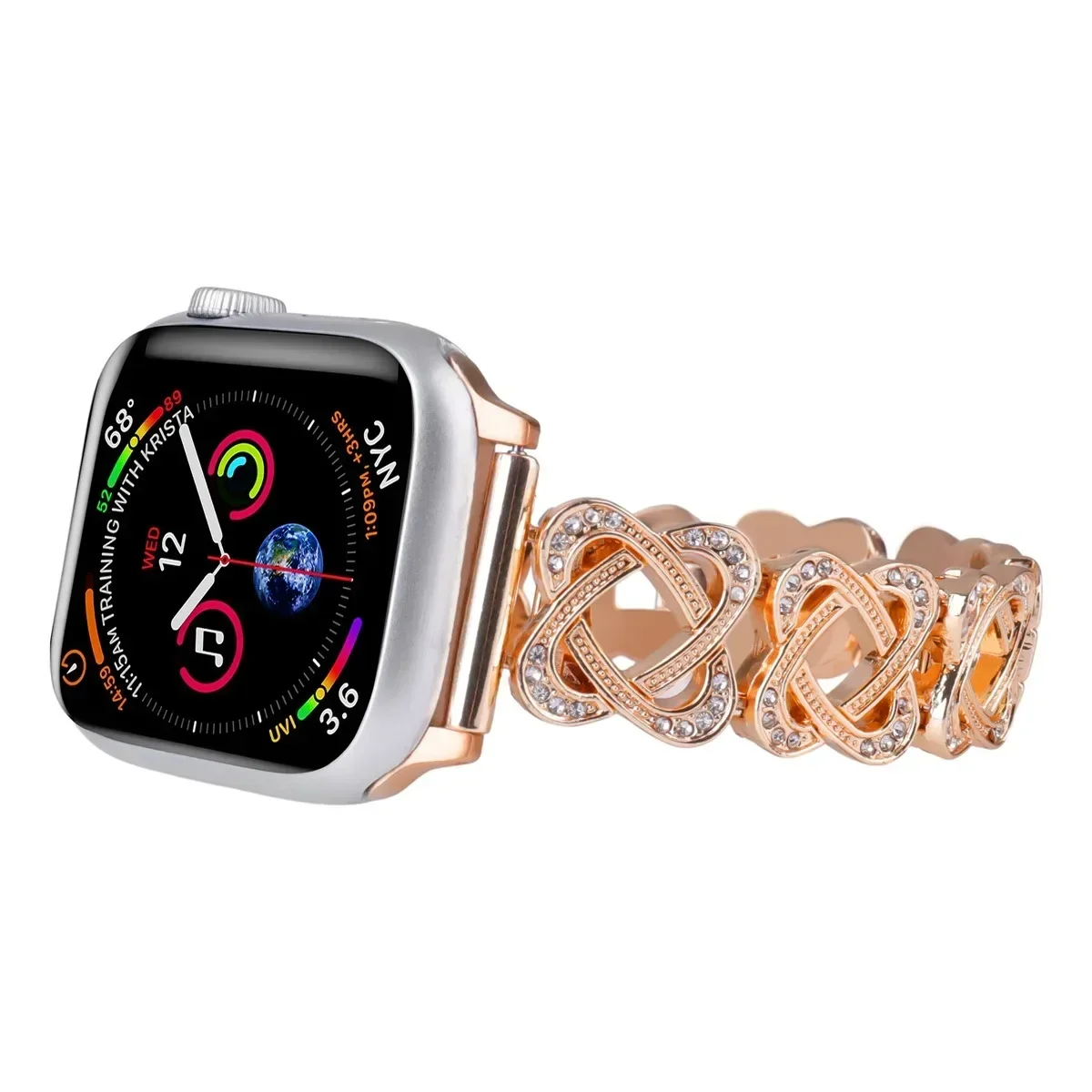 Correa de reloj para Apple Watch 42/44/45/46/49mm 40/41mm correa de reloj de moda de Metal para reloj Ultra3/2 SE3/4/5/6 serie 11/10/9/8/7/6 - imagen 2
