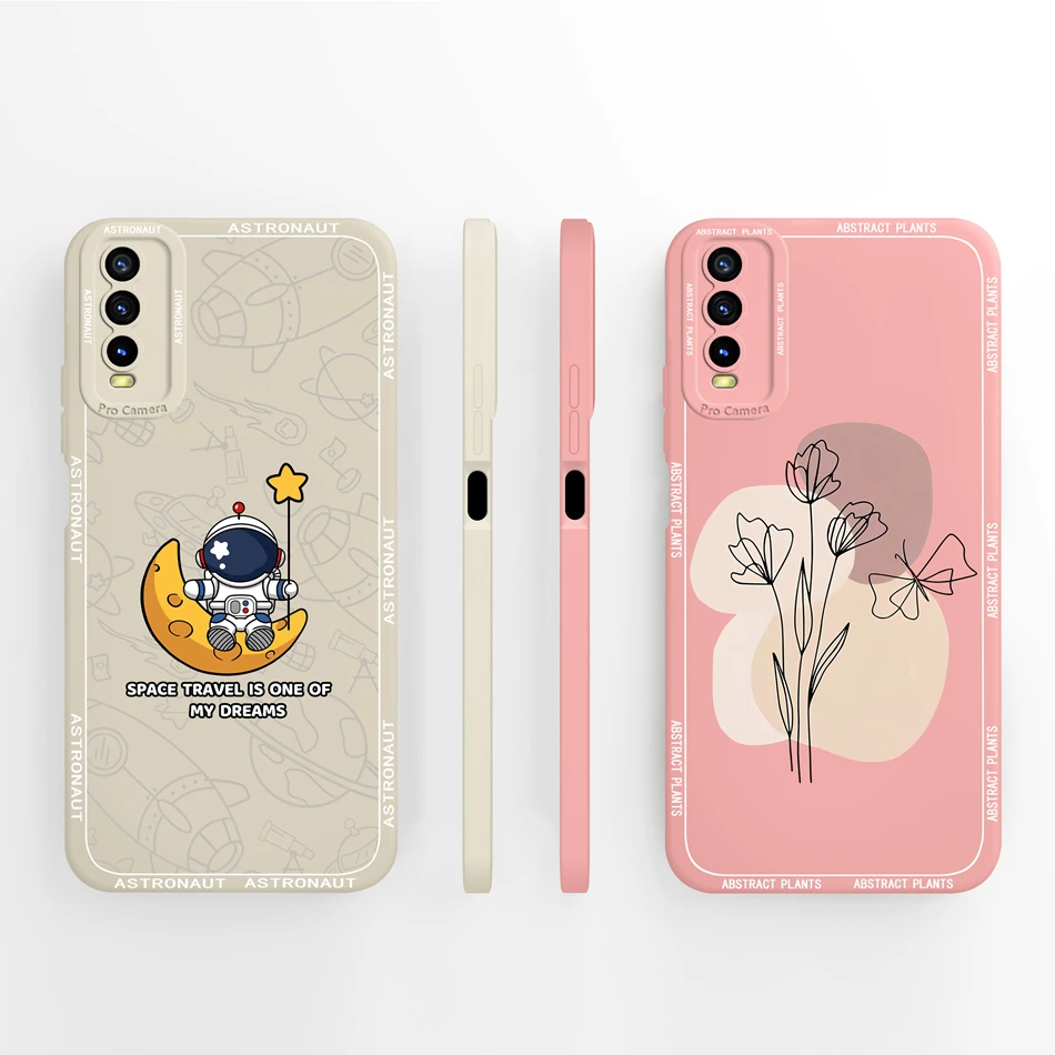 Para Vivo Y20 Y20A Y20G Y20i Y20S Funda de teléfono Simple Premium cubierta trasera de silicona líquida para Vivo Y 20 Funda de parachoques suave a prueba de golpes - imagen 3