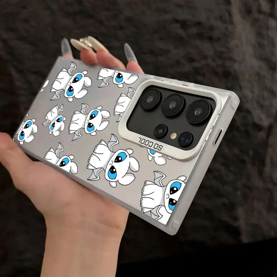 Funda de teléfono con bonito dragón de dibujos animados para Samsung Galaxy S24 FE Note 20 Ultra S25 S23 S25Plus S24Ultra S20 FE S21 S22 carcasa Ultra suave - imagen 4