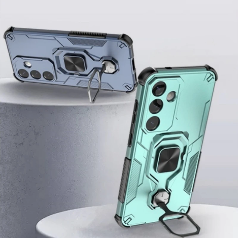 Para Samsung S25 Plus funda Samsung Galaxy S25 Plus Capas trasera a prueba de golpes atracción magnética adsorción soporte de anillo de Metal