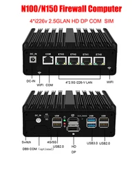 Intel Mini PC sin ventilador para cortafuegos con Ethernet rápido