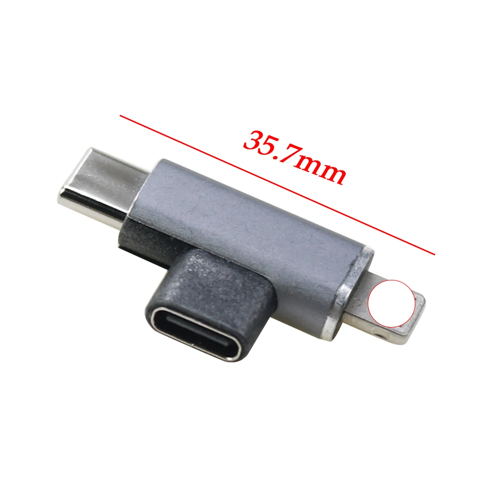 1 Uds. Adaptador tipo C a micro tipo C macho uno hacia fuera dos adaptadores de iluminación para teléfono móvil en forma de T - imagen 3