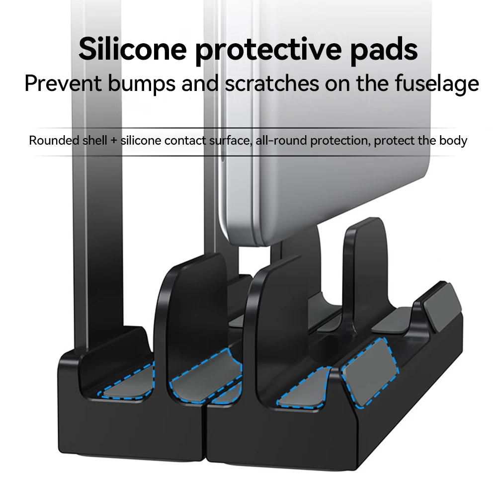 Soporte plegable para ordenador portátil, accesorios para Macbook, iPad, tableta, teléfono, soporte almacenable, doble uso, ajustable - imagen 4