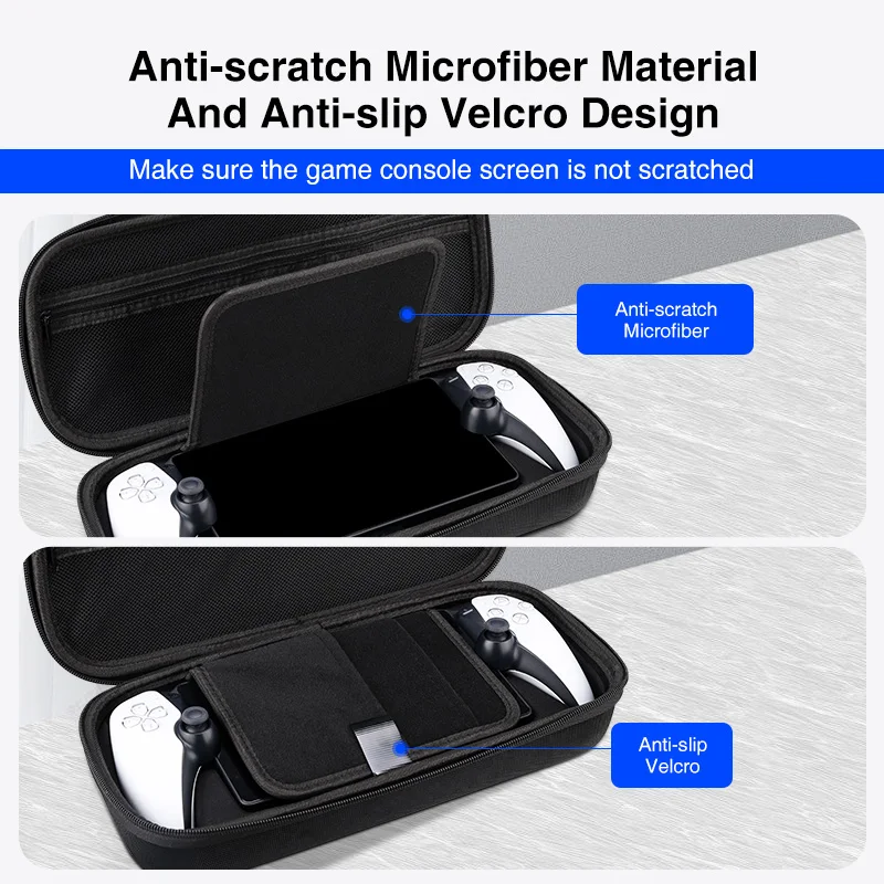 Bolsa dura de almacenamiento portátil EVA para Portal PS5, funda protectora a prueba de golpes para consola de juegos portátil Sony PlayStation Portal - imagen 4