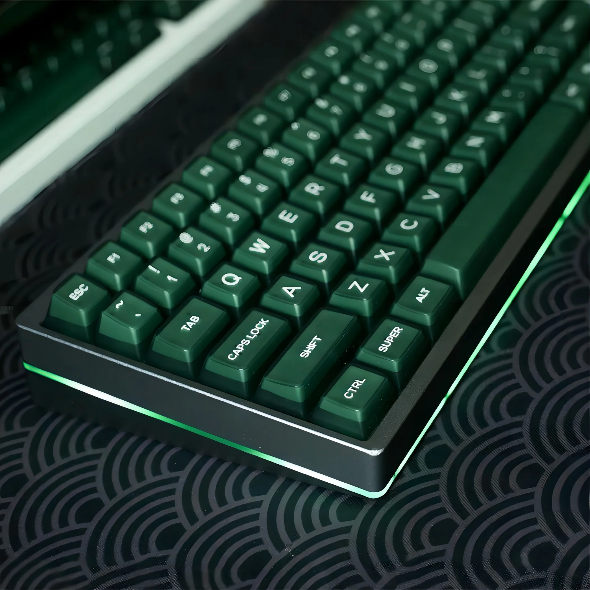 Teclas de teclado translúcido Esmeralda, perfil SA, Semi transparente, doble disparo, PBT, para interruptores MX, teclado de jugador, 142 teclas