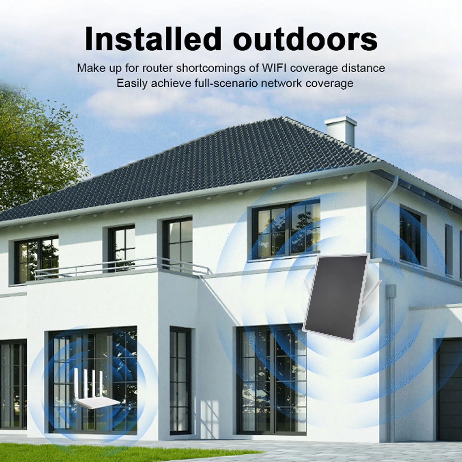 Extensor WiFi Solar 20000mAh 2,4 GHz 5GHZ admite 15 dispositivos amplificador extensor WiFi Solar de largo alcance de 328,1 pies para exteriores - imagen 4