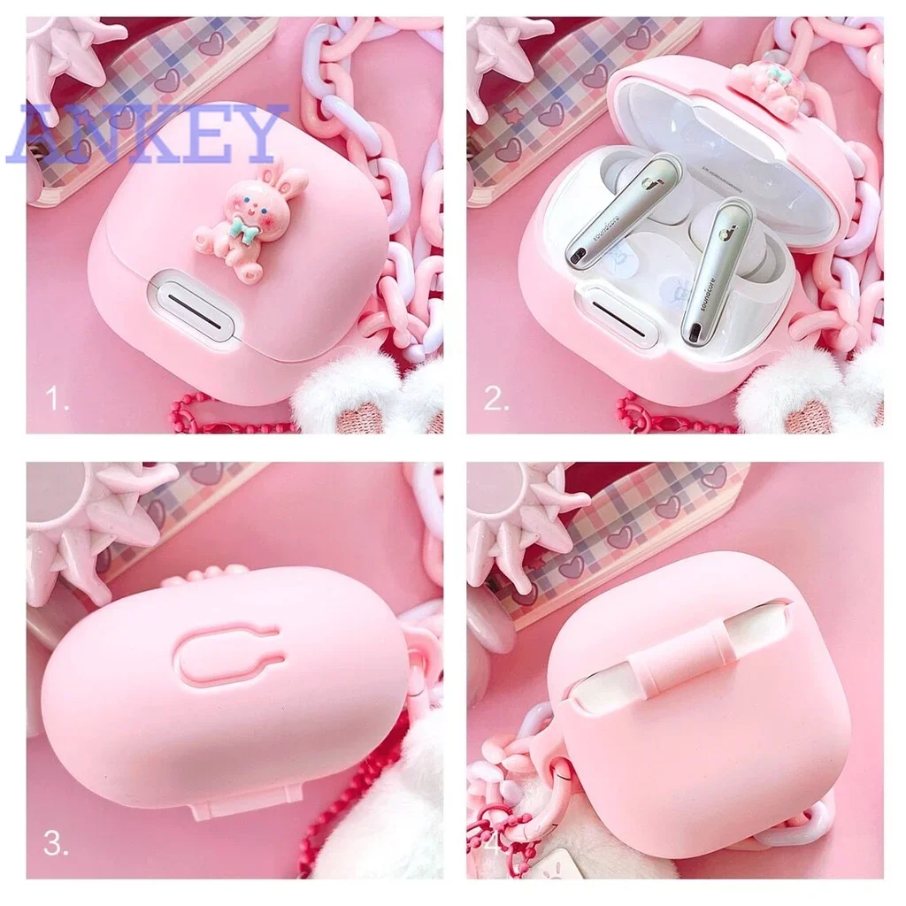 Funda protectora de silicona para Anker Soundcore Liberty 4 NC Liberty4nc, bonita carcasa de dibujos animados para auriculares Bluetooth - imagen 2