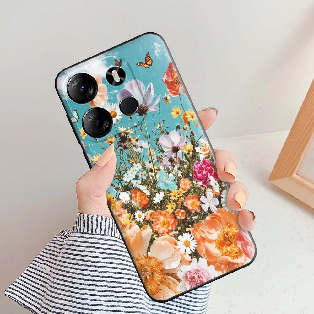 Funda de silicona con dibujos animados para Tecno Pop 7 Pro, carcasa bonita de animales para Tecno Pop 7, parachoques de TPU - imagen 2