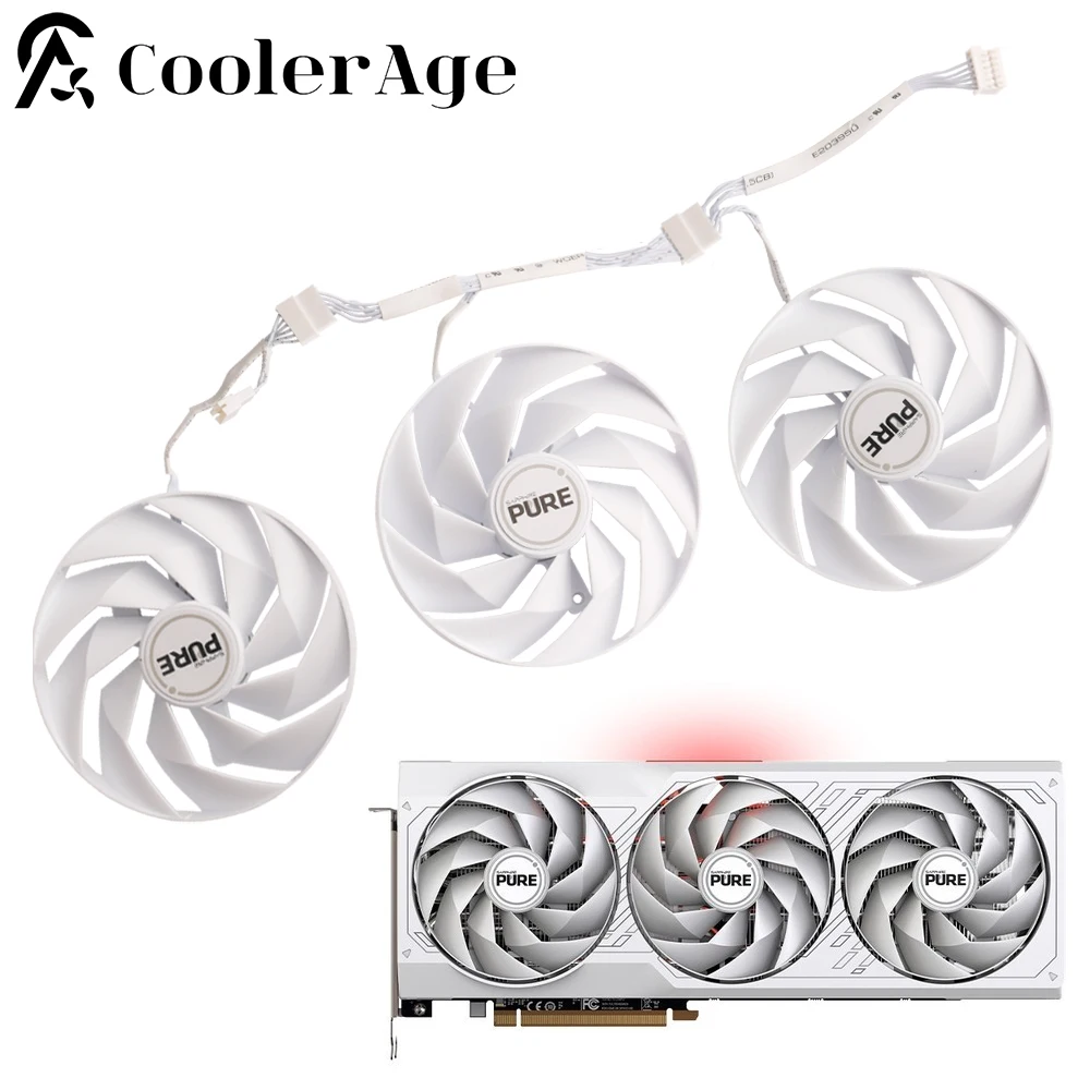 Ventilador de tarjeta de vídeo de 95MM FD10015M12D RX7700XT RX7900 RX7900XT para Sapphire RX 7700XT 7900XT Polar Edition OC 7900 ventilador GPU