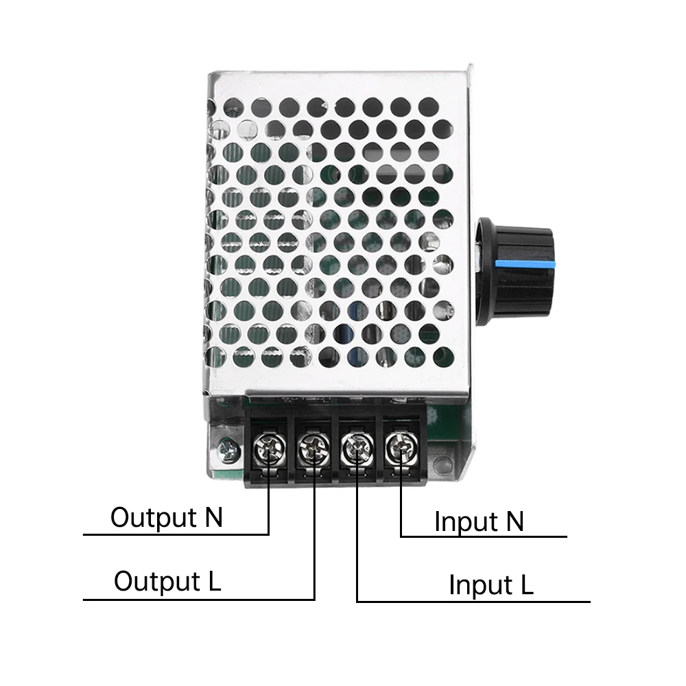 4000W motorsnelheidsregelaar met schaal Compact formaat Eenvoudige bediening voor spanning/licht/temperatuur/snelheidsaanpassing