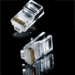 Conector RJ48 10P10C Macho – Cable Ethernet Bañado Oro