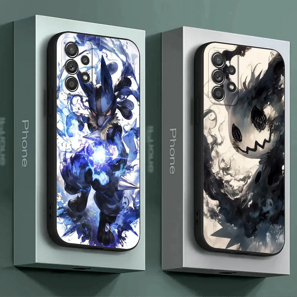 Gengar Bulbasaur Mewtwo Pokemons funda de teléfono Galaxy A56 5G funda para Samsung A55 A36 A26 A35 A34 A53 A54 A52 A73 A72 A32 A33 - imagen 2