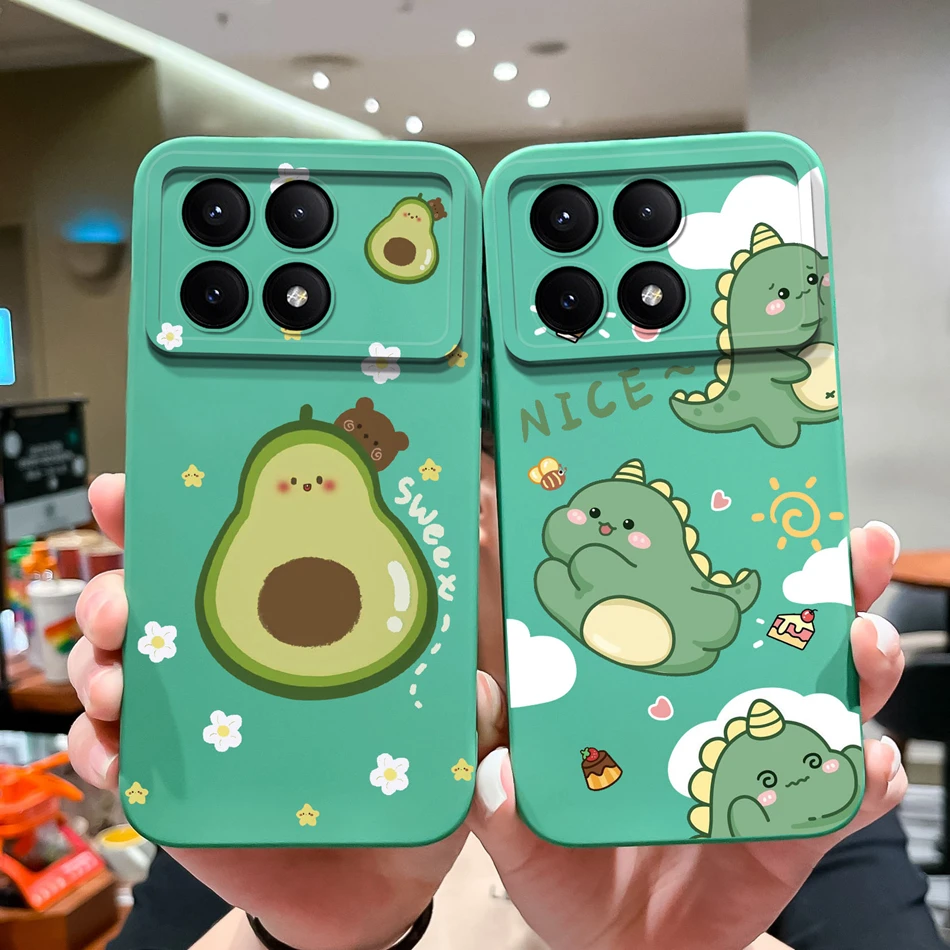 Funda de silicona líquida para Xiaomi Redmi K70 Pro K70E, Protector anticaída, cobertura completa, etiqueta creativa - imagen 4