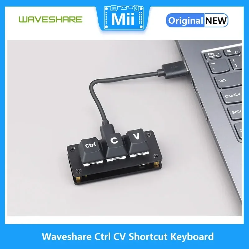 Waveshare RP2040 Teclado Ctrl C/V atajo para programadores, placa de 3 teclas, adopta chip microcontrolador RP2040 - imagen 2