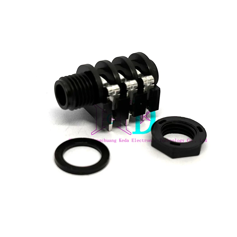 5 uds 6,35mm Audio Jack micrófono guitarra PJ-609 auriculares amplificador de potencia hembra PCB conector Mono estéreo receptáculo - imagen 5