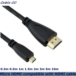 Cable HDMI Macho a Micro HDMI – Compatible GoPro Sony Asus ZenBook