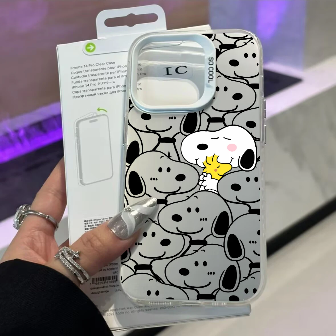 Bonita funda de teléfono rosa Snoopy Y2K para Infinix Note 50 Pro Plus 30 40 Pro Hot 50 40i Smart 10 Plus 9 8 funda mate láser antigolpes - imagen 3