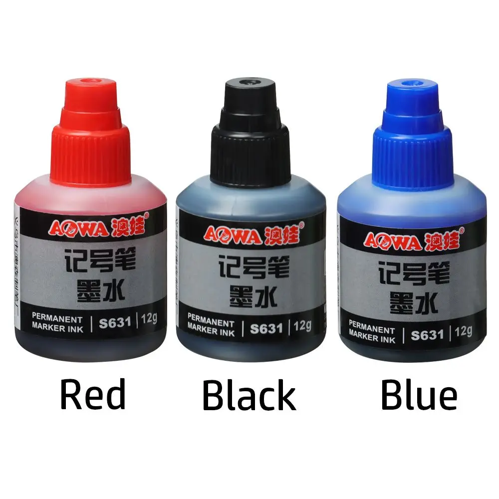 Bolígrafo de pintura de Graffiti de secado instantáneo, recarga de tinta de aceite para rotuladores, negro, rojo y azul opcional, 12ml - imagen 5