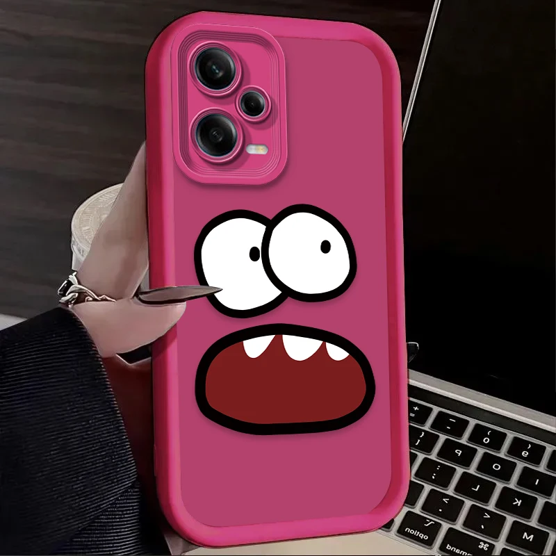 Funda divertida con expresión de tres dientes para Xiaomi Redmi Note 13 12 11 Pro Plus 4G 5G 12S 11S 10S 10 9 9S Redmi 14C 13C 12C A3 12 - imagen 3