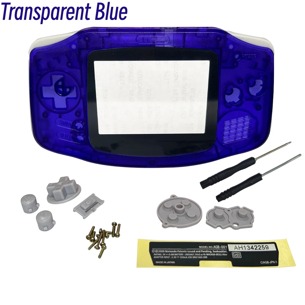 Carcasa de reparación, cubierta de carcasa para consola GBA, Kit de botones, etiqueta adhesiva de lente de pantalla para reemplazo Gameboy Advance - imagen 2