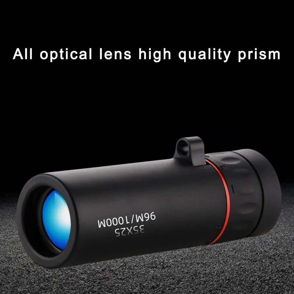 Lente telescópica 10x con Clip Monocular de bolsillo HD telescopio enfoque volante amplio campo de visión comodidad Dropshipping - imagen 2