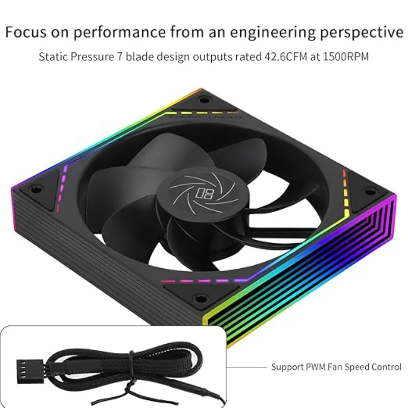Thermalright TL-M12R 1/3/5 Uds 120mm ARGB CPU ventilador con cubierta invertida con velocidad de 1500RPM refrigeración de computadora ventilador de CPU silencioso - imagen 3