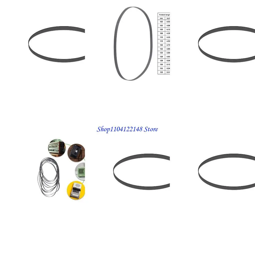 Cinturón transmisión plana 4 mm elasticidad P9FA para dispositivos auditivos antiguos Diseño a prueba deslizamiento