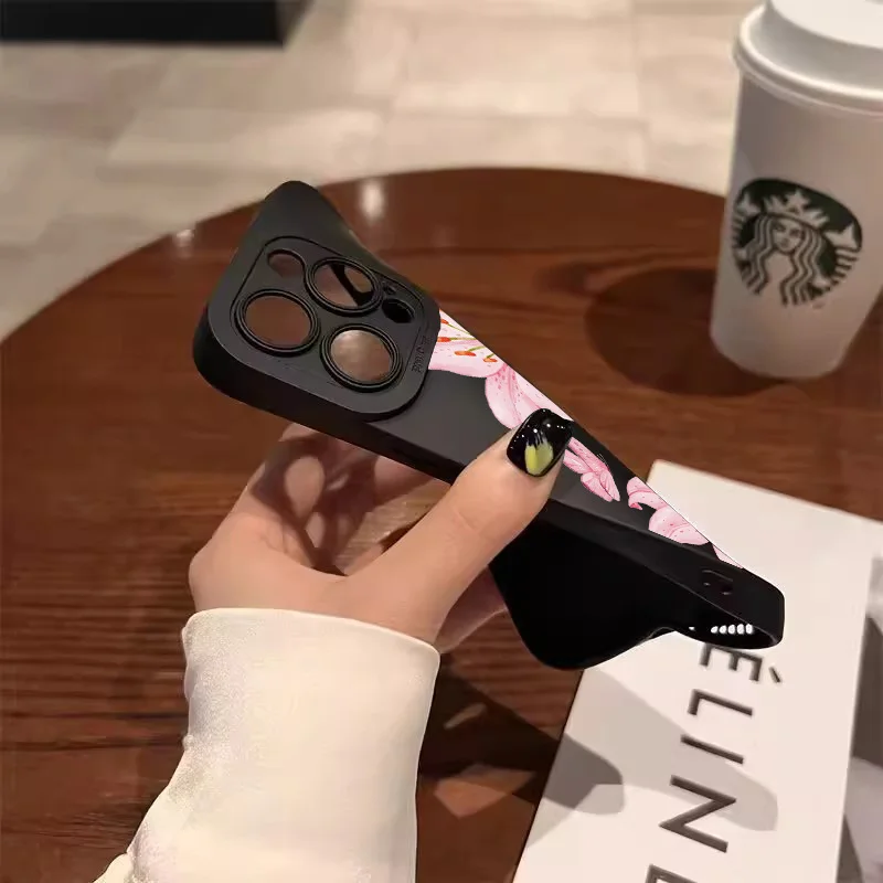 Funda de teléfono con flor de hibisco rosa para Samsung Galaxy S25 S24 S23 S22 Ultra Plus FE A56 A36 A16 A55 A54 A53 A35 A34 A33 A52S - imagen 5