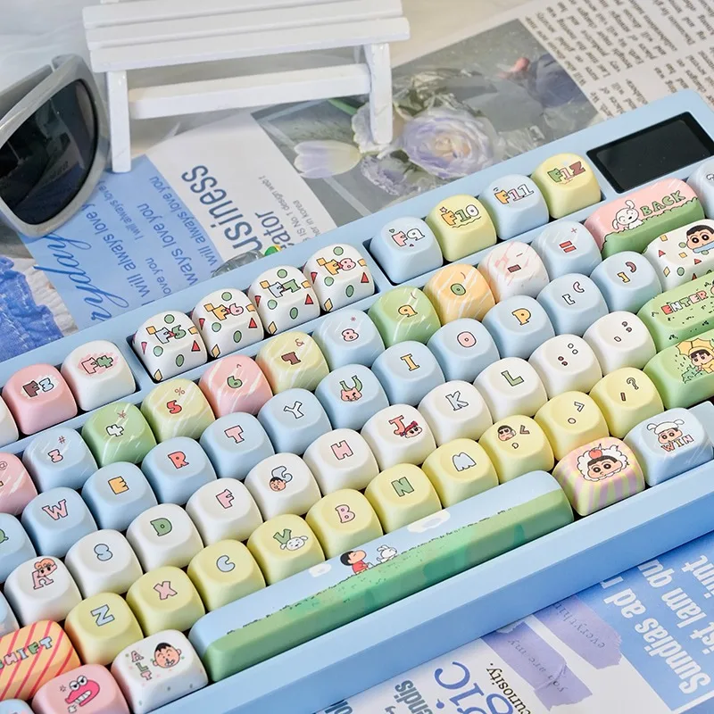 Nowara Shinnosuke ‌   Juego de teclas temáticas personalizadas, sublimación PBT, perfil Moa, bonita tapa de teclado para teclado de oficinas - imagen 5