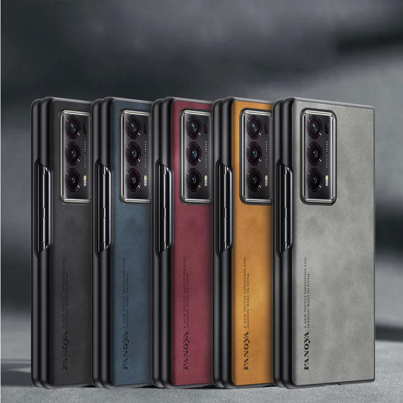 Funda de teléfono de piel de oveja para Huawei Honor Magic V2, cubierta protectora de silicona mate, parachoques a prueba de golpes - imagen 4