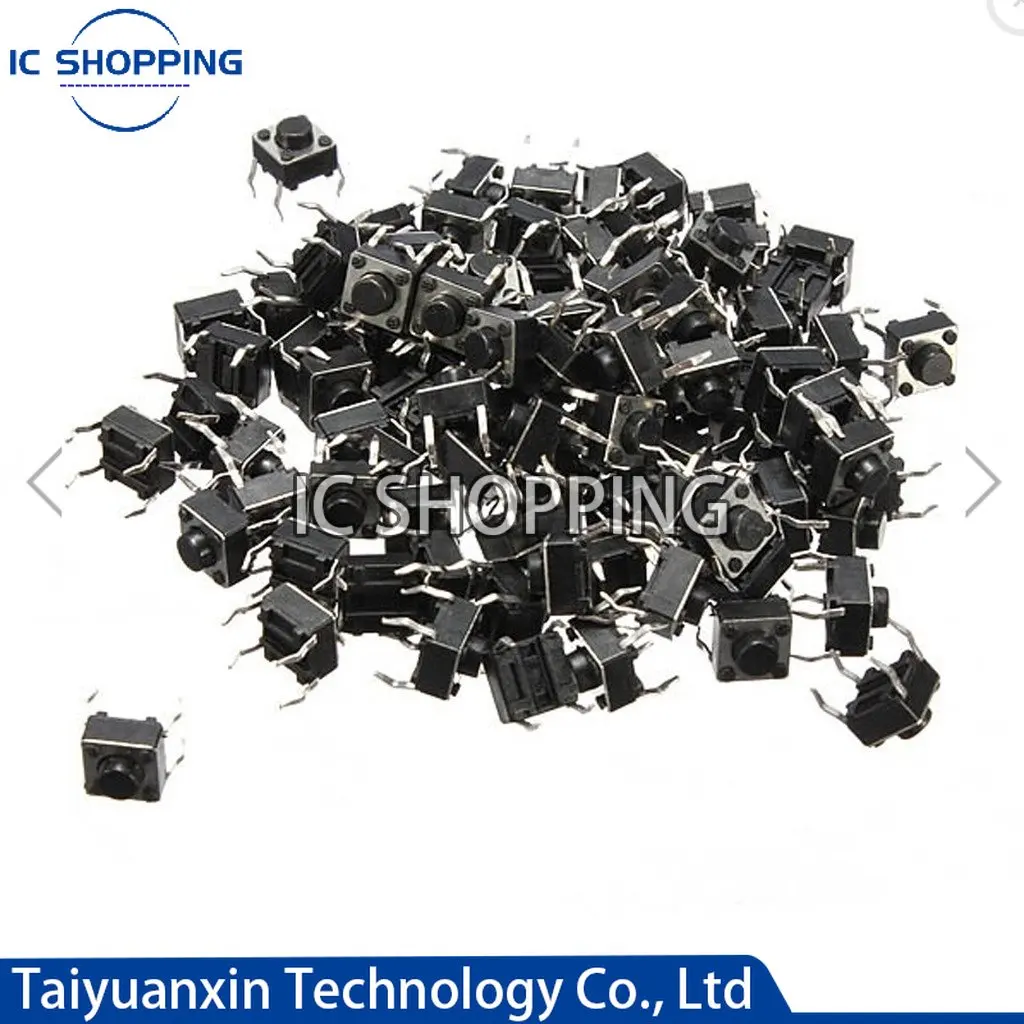 Microinterruptor DIP de cobre para TV, juguetes, uso doméstico, 6x6x5/100/6/7/8/9/10/13MM, 12V, 4 pines, 4,3 unidades - imagen 3