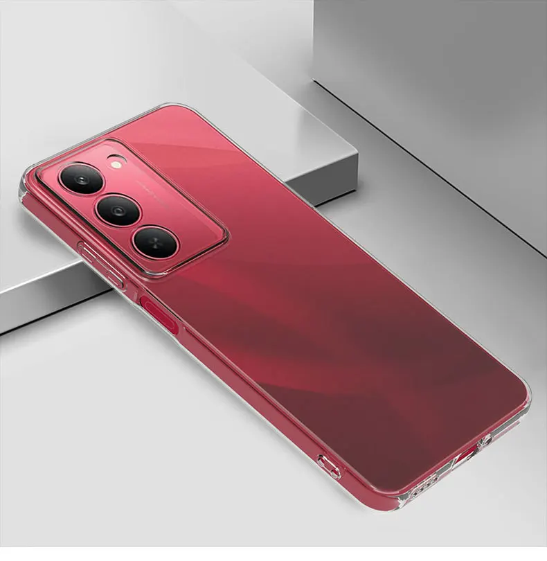 Funda de lujo para teléfono móvil OPPO Realme 14X V60 Pro P3X 5G, silicona transparente suave TPU Original V60Pro, Funda trasera fina y sencilla - imagen 3