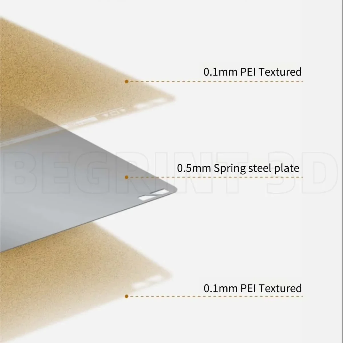 Placa de construcción de PET PEO suave de doble cara para laboratorio Bambu, hoja de PEI H2D, cama de acero con resorte texturizada para placa de construcción de bambú Bambulab h2d - imagen 4